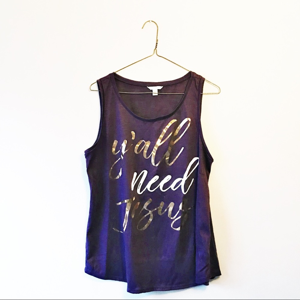 4/$25 🌈 Y’all Need Jesus Tank
